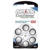 Rayovac R-675CPMF-6 XE (6PK) Size 675 1.4V Zinc Air Blue Hearing Aid Batteries - 6 Blister Pack