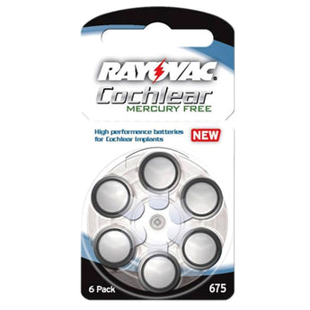Rayovac R-675CPMF-6 XE (6PK) Size 675 1.4V Zinc Air Blue Hearing Aid Batteries - 6 Blister Pack