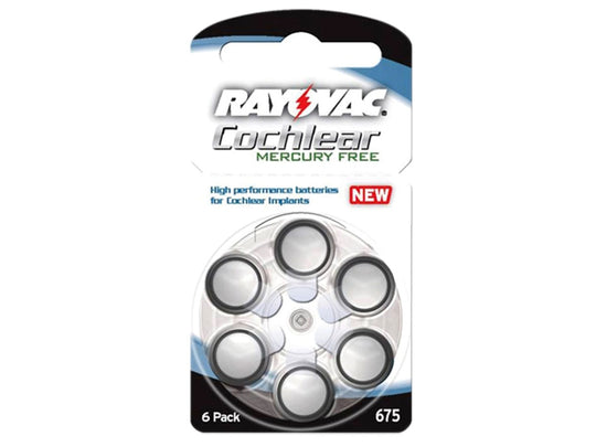 Rayovac R-675CPMF-6 XE (6PK) Size 675 1.4V Zinc Air Blue Hearing Aid Batteries - 6 Blister Pack