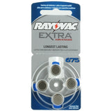 Rayovac 675AE-4LD (4PK) Size 675 1.45V Zinc Air Blue Hearing Aid Batteries - 4 Pack Retail Card
