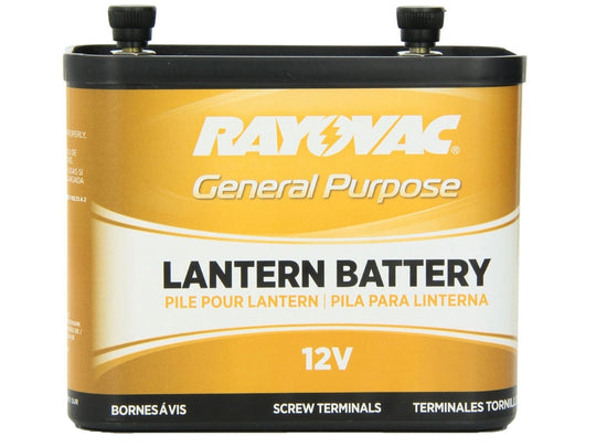 Rayovac 926C (V2) 7900mAh 12V Carbon-Zinc Lantern Battery with Screw Terminals - Bulk