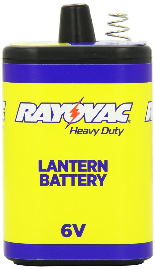 Rayovac 944C 6 Volt Carbon-Zinc Heavy Duty Lantern Battery with Spring Terminals