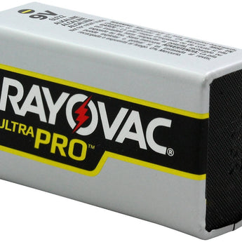 Rayovac Ultra Pro AL-9V Alkaline Battery with Snap Connectors - 6 Pack Shrink Wrap
