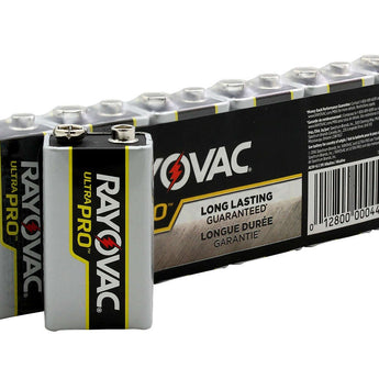 Full Package and Single Shot of the Rayovac Ultra Pro AL-9V Alkaline Battery