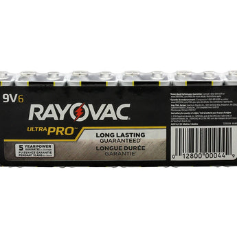 Rayovac Ultra Pro AL-9V Alkaline Battery with Snap Connectors - Bulk