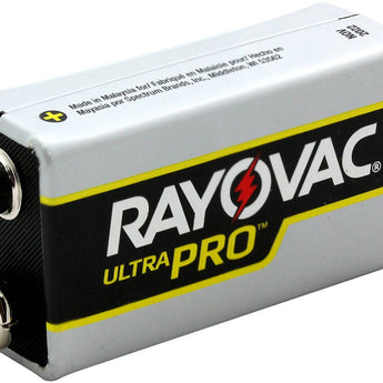 Angle Shot of the Rayovac Ultra Pro AL-9V Alkaline Battery