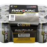 Rayovac Ultra Pro AL-C-12 1.5V Alkaline Button Top Batteries - 12 Pack