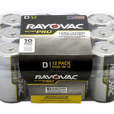 Rayovac Ultra Pro AL-D-12 Alkaline Button Top Batteries - 12 Pack