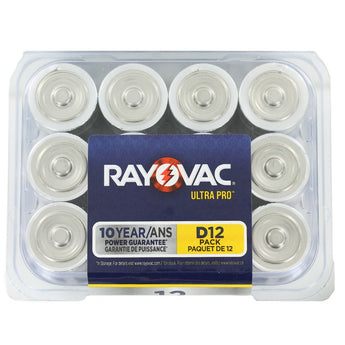 Rayovac Ultra Pro AL-D-12 Alkaline Button Top Batteries - 12 Pack