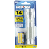 Rayovac Value Bright Glow-in-the-Dark 14-LED Flashlight - 18 Lumens - Includes 3 x AAAs - Color May Vary (BEGL3AAA-BA)