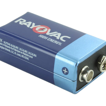 Rayovac High Energy A1604 9V Alkaline Battery with Snap Connectors - Bulk