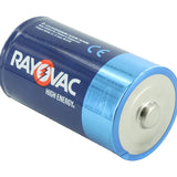 Rayovac High Energy 813 (105PK) D 1.5V Alkaline Button Top Batteries - Made in USA - Case of 105