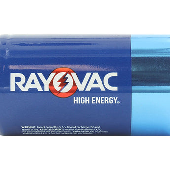 Rayovac High Energy 813FT J (105PK) D 1.5V 14Ah Alkaline Flat Top Batteries - Case of 105