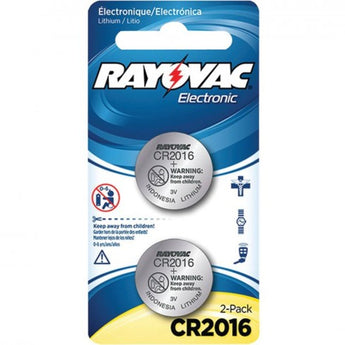 Rayovac Specialty KE CR2016-2 90mAh 3V Lithium Primary (LiMNO2) Coin Cell Batteries for Keyless Entry - 2 Piece Retail Card