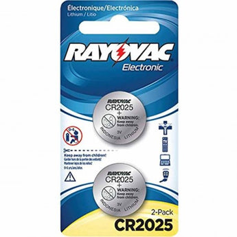 Rayovac Specialty KE CR2025-2 165mAh 3V Lithium Primary (LiMNO2) Coin Cell Batteries for Keyless Entry - 2 Piece Retail Card