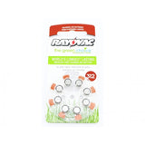 Rayovac 312-8 (8PK) Size 312 180mAh 1.45V Zinc Air Brown Hearing Aid Batteries - 8 Piece Retail Card