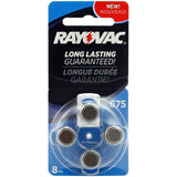 Rayovac L675ZA-8ZM (8PK) Size 675 650mAh 1.45V Blue Hearing Aid Batteries - 8 Piece Retail Card