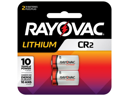 Rayovac Specialty RL CR2-2 850mAh 3V Lithium Primary (LiMNO2) Button Top Photo Batteries - 2 Piece Retail Card