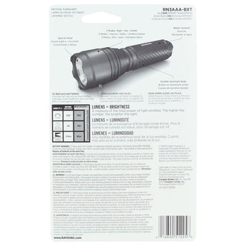 Rayovac LED Tactical Flashlight - CREE XR-E LED - 320 Lumens - Uses 3 x AAAs (RN3AAA-BXT)