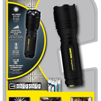 Rayovac LED Tactical Flashlight - CREE XR-E LED - 320 Lumens - Uses 3 x AAAs (RN3AAA-BXT)