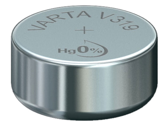 Varta 319 21mAh 1.55V Electronic Silver Oxide Coin Cell Battery (V319) - Pill Box