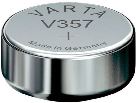 Varta 357 145mAh 1.55V Electronic Silver Oxide Coin Cell Battery (V357) - Pill Box
