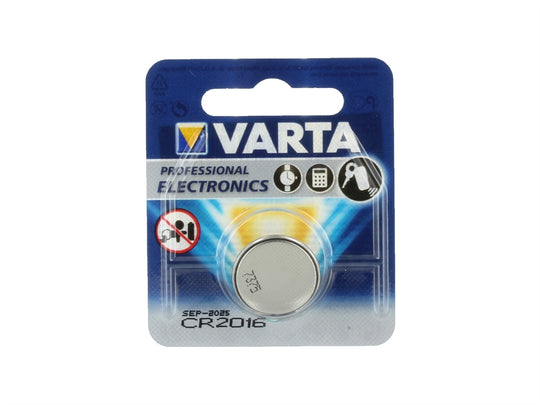 Varta Electronics CR2016 90mAh 3V Lithium Primary (LiMNO2) Coin Cell Battery - 1 Piece Retail Card