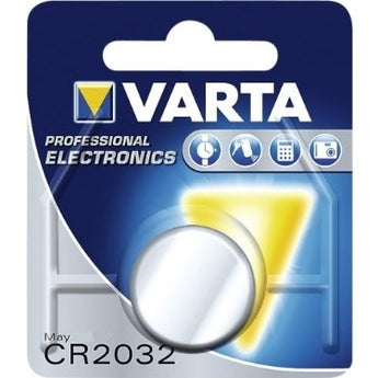 Varta Electronics 6032 CR2032 230mAh 3V Lithium Primary (LiMnO2) Coin Cell Battery for Cameras/MP3 Players - 1 Piece Retail Card