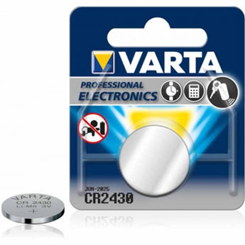 Varta Electronics 6430 CR2430 300mAh 3V Lithium Primary (LiMnO2) Coin Cell Battery - 1 Piece Retail Card