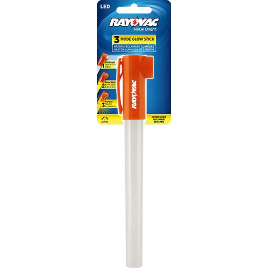 Rayovac Value Bright LED Glow Stick - 6 Lumens - Includes 3 x LR44 Batteries