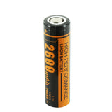 Fitorch RC260 18650 2600mAh 3.7V Unprotected Lithium Ion (Li-ion) Flat Top Battery
