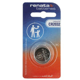 Renata CR2032-SC 225mAh 3V Lithium Primary (LiMNO2) Coin Cell Battery - 1 Piece Retail Card