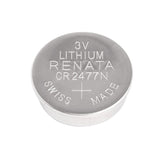 Renata CR2477 Bare Coin Cell Battery Lithium Li-MnO2 3V - Tray of 100