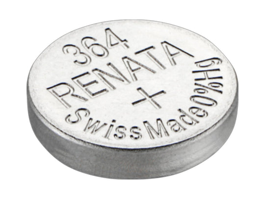 Renata 364 MPS 19mAh 1.55V Silver Oxide Coin Cell Battery - 1 Piece Tear Strip, Sold Individually