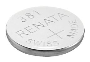 Renata 381 MP 50mAh 1.55V Silver Oxide Coin Cell Battery - 1 Piece Tear Strip, Sold Individually