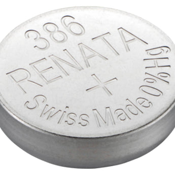 Renata 386 MPS 130mAh 1.55V Silver Oxide Coin Cell Battery - 1 Piece Tear Strip, Sold Individually