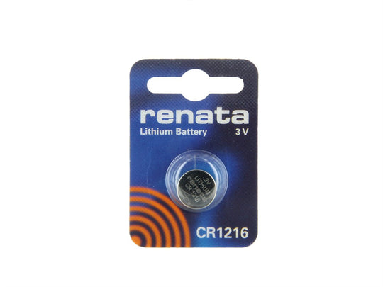 Renata CR1216-CU 25mAh 3V Lithium Primary (LiMNO2) Coin Cell Battery - 1 Piece Small Retail Card