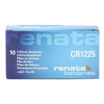 Renata CR1225 3V Lithium Battery 10 Piece Box - Front View