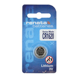 Renata CR1620-CU 68mAh 3V Lithium Primary (LiMNO2) Coin Cell Battery - 1 Piece Small Retail Card
