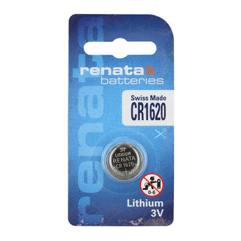 Renata CR1620-CU 68mAh 3V Lithium Primary (LiMNO2) Coin Cell Battery - 1 Piece Small Retail Card