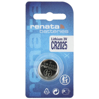 Renata CR2025-CU 165mAh 3V Lithium Primary (LiMNO2) Coin Cell Battery - 1 Piece Small Retail Card