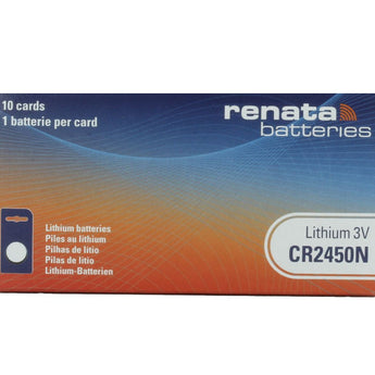 Renata CR2450N-SC 540mAh 3V Lithium Primary (LiMNO2) Coin Cell Battery - 1 Piece Retail Card