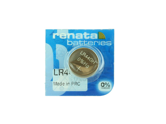 Renata LR44 MP 110mAh 1.5V Alkaline Coin Cell Batteries - Equivalant to A76 AG13 L1154 G13 V13GA 357 - 1 Piece Tear Strip, Sold Individually