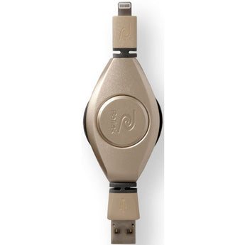 ReTrak Retractable iPhone 5/iPad Lightning Charge and Sync Cable - Gold