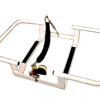 Revere Aluminum Cradle for Offshore Commander 4-6 Person Liferaft Container Pack - White Powder Coated Aluminum Finish with Hydrostatic Release (45-OO4CRAD)