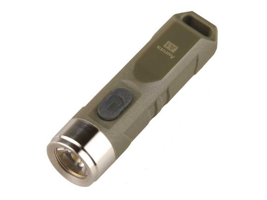 RovyVon A1 Mini Keychain Rechargeable LED Flashlight- 550 Lumens - CREE XP-G3 - Includes Built-In Li-ion Battery Pack - Army Green