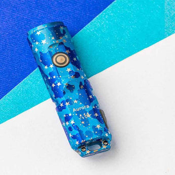 RovyVon A11 Mini Keychain Rechargeable LED Flashlight - 650 or 450 Lumens - CREE XP-G3 LED or Nichia 219C - Included Built-in Li-ion Battery Pack - Dawn in the Dark, Rainbow After Rain, or Sky Blue