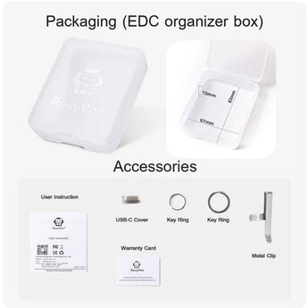 RovyVon Aurora A1 USB-C Rechargeable LED Keychain Flashlight - 650 Lumens or 450 Lumens - CREE XP-G3 or Nichia 219C - 3rd Gen - Uses Built-in 300mAh Li-Poly Battery Pack - Grey, Black, Purple, or Army Green