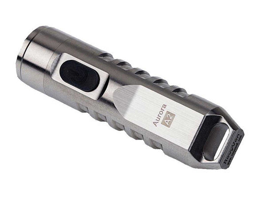RovyVon A2 Mini Keychain Rechargeable LED Flashlight- 550 Lumens - CREE XP-G3 - Includes Built-In Li-ion Battery Pack - Silver