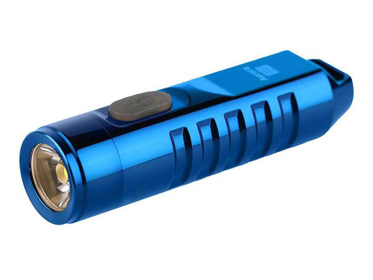 RovyVon A2 Mini Keychain Rechargeable LED Flashlight- 550 Lumens - CREE XP-G3 - Includes Built-In Li-ion Battery Pack - PVD Blue